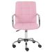 Conjunto de Mesa Office Preta com Cadeira de Escritório Secretária Giratória Fitz Rosa