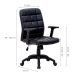 Conjunto de Mesa Office Snow com Cadeira de Escritório Diretor Giratória Fitz com Braços Ajustáveis Preta