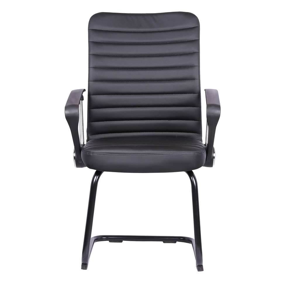 Conjunto de Mesa Office Snow com Cadeira de Escritório Interlocutor Fixa Oslo Preta