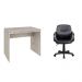 Conjunto de Mesa Office Snow com Cadeira de Escritório Secretária Giratória Clean Preta