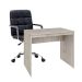 Conjunto de Mesa Office Snow com Cadeira de Escritório Secretária Giratória Fitz Preta