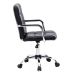 Conjunto de Mesa Office Snow com Cadeira de Escritório Secretária Giratória Fitz Preta
