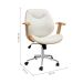 Conjunto de Mesa Office com Cadeira de Escritório Diretor Giratória Antonella Branca