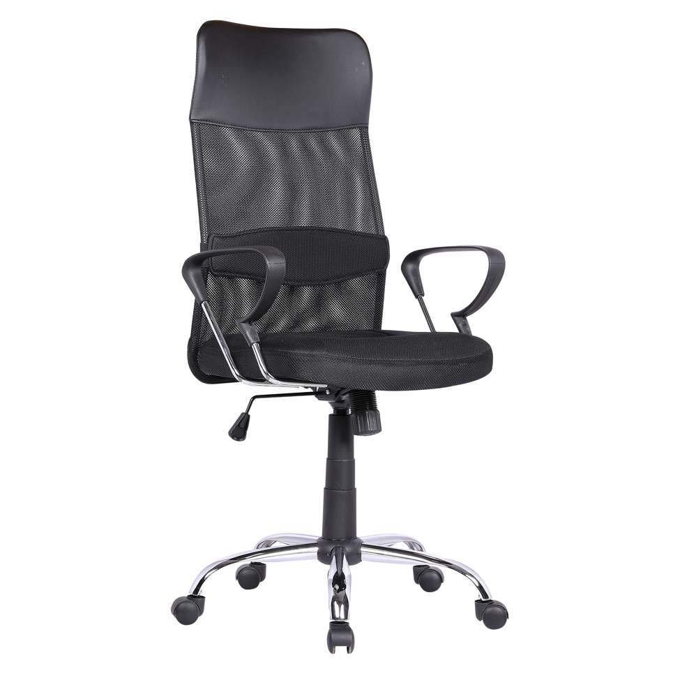 Conjunto de Mesa Office com Cadeira de Escritório Diretor Giratória Vancouver Preta