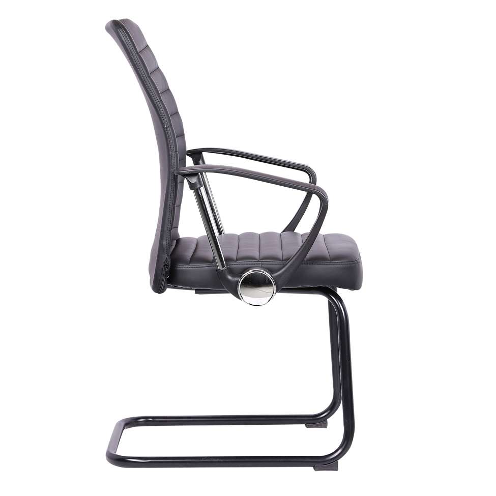 Conjunto de Mesa Office com Cadeira de Escritório Interlocutor Fixa Oslo Preta
