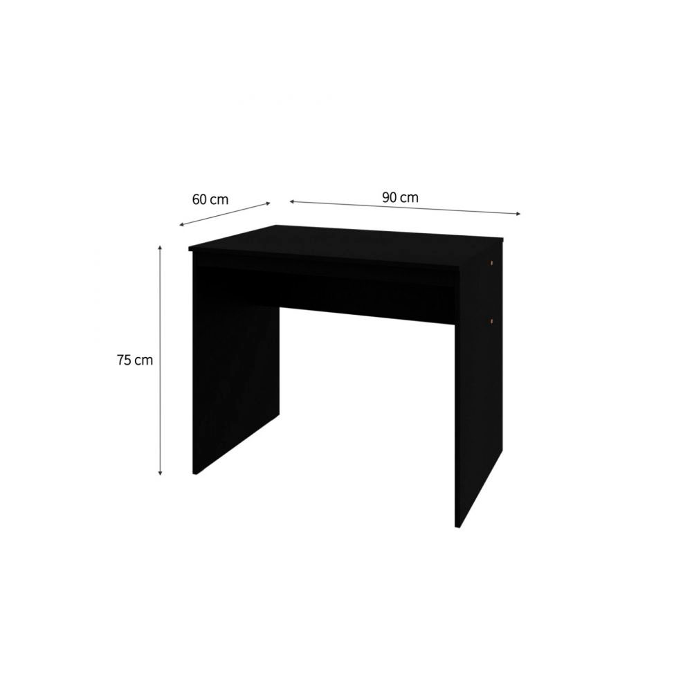 Conjunto de Mesa Office com Cadeira de Escritório Secretária Giratória Clean Preta