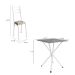 Conjunto de Mesa Quadrada com Tampo Granito e 4 Cadeiras Léia Revestimento Sintético Cedro e Branco