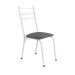 Conjunto de Mesa Quadrada com Tampo Granito e 4 Cadeiras Léia Revestimento Sintético Platina e Branco