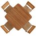Conjunto de Mesa Quadrada com Tampo MDP Nogal Átria e 4 Cadeiras Catarina Revestimento Sintético Caramelo