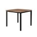 Conjunto de Mesa Quadrada com Tampo MDP e 4 Cadeiras Adriana Revestimento Sintético Bege Estampado e Preto