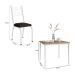 Conjunto de Mesa Quadrada com Tampo MDP e 4 Cadeiras Adriana Revestimento Sintético Cacau e Branco