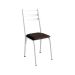 Conjunto de Mesa Quadrada com Tampo MDP e 4 Cadeiras Adriana Revestimento Sintético Cacau e Branco II