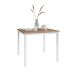 Conjunto de Mesa Quadrada com Tampo MDP e 4 Cadeiras Adriana Revestimento Sintético Cacau e Branco II