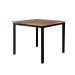 Conjunto de Mesa Quadrada com Tampo MDP e 4 Cadeiras Adriana Revestimento Sintético Cacau e Preto