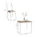 Conjunto de Mesa Quadrada com Tampo MDP e 4 Cadeiras Adriana Revestimento Sintético Cedro e Branco
