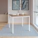 Conjunto de Mesa Quadrada com Tampo MDP e 4 Cadeiras Adriana Revestimento Sintético Cedro e Branco