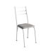 Conjunto de Mesa Quadrada com Tampo MDP e 4 Cadeiras Adriana Revestimento Sintético Grafiato e Branco