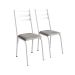 Conjunto de Mesa Quadrada com Tampo MDP e 4 Cadeiras Adriana Revestimento Sintético Grafiato e Branco