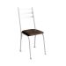 Conjunto de Mesa Quadrada com Tampo MDP e 4 Cadeiras Adriana Revestimento Sintético Imbuia e Branco