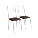 Conjunto de Mesa Quadrada com Tampo MDP e 4 Cadeiras Adriana Revestimento Sintético Imbuia e Branco