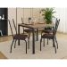 Conjunto de Mesa Quadrada com Tampo MDP e 4 Cadeiras Adriana Revestimento Sintético Marrom e Preto