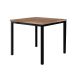 Conjunto de Mesa Quadrada com Tampo MDP e 4 Cadeiras Adriana Revestimento Sintético Marrom e Preto