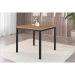 Conjunto de Mesa Quadrada com Tampo MDP e 4 Cadeiras Adriana Revestimento Sintético Marrom e Preto