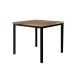 Conjunto de Mesa Quadrada com Tampo MDP e 4 Cadeiras Adriana Revestimento Sintético Mosaico Marrom e Preto