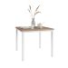Conjunto de Mesa Quadrada com Tampo MDP e 4 Cadeiras Adriana Revestimento Sintético Platina e Branco