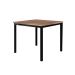 Conjunto de Mesa Quadrada com Tampo MDP e 4 Cadeiras Adriana Revestimento Sintético Preto