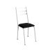 Conjunto de Mesa Quadrada com Tampo MDP e 4 Cadeiras Adriana Revestimento Sintético Preto e Branco II