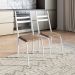 Conjunto de Mesa Quadrada com Tampo MDP e 4 Cadeiras Adriana Revestimento Sintético Rattan e Branco