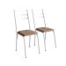 Conjunto de Mesa Quadrada com Tampo MDP e 4 Cadeiras Adriana Revestimento Sintético Rattan e Branco