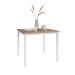 Conjunto de Mesa Quadrada com Tampo MDP e 4 Cadeiras Adriana Revestimento Sintético Silver e Branco