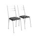 Conjunto de Mesa Quadrada com Tampo MDP e 4 Cadeiras Adriana Revestimento Sintético Silver e Branco