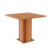 Conjunto de Mesa Quadrada com Tampo de MDF Cinamomo Sophia e 4 Cadeiras Maia Suede Gengibre