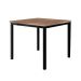 Conjunto de Mesa Quadrada com Tampo de MDP Amadeirado e 4 Cadeiras Adriana Revestimento Sintético Bege e Preto