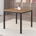 Conjunto de Mesa Quadrada com Tampo de MDP Amadeirado e 4 Cadeiras Adriana Revestimento Sintético Cacau e Preto