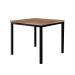 Conjunto de Mesa Quadrada com Tampo de MDP Amadeirado e 4 Cadeiras Adriana Revestimento Sintético Cacau e Preto