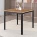 Conjunto de Mesa Quadrada com Tampo de MDP Amadeirado e 4 Cadeiras Adriana Revestimento Sintético Cedro e Preto