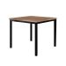 Conjunto de Mesa Quadrada com Tampo de MDP Amadeirado e 4 Cadeiras Adriana Revestimento Sintético Cedro e Preto