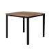 Conjunto de Mesa Quadrada com Tampo de MDP Amadeirado e 4 Cadeiras Adriana Revestimento Sintético Cinza Claro e Preto