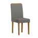 Conjunto de Mesa Quadrada com Tampo de Vidro Giratório Off White e 6 Cadeiras Ana Poliéster Cinza e Ypê