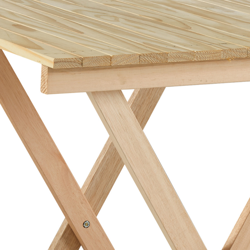 Conjunto de Mesa Quadrada e 4 Bancos Forest Bege