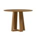 Conjunto de Mesa Redonda com Tampo de MDF Isabela e 4 Cadeiras Carol Veludo Preto e Ypê