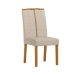 Conjunto de Mesa Redonda com Tampo de Vidro Off White Isabela e 4 Cadeiras Serena Bouclé Bege e Ypê