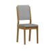 Conjunto de Mesa Redonda com Tampo de Vidro Off White Isabela e 6 Cadeiras Carol Linho Cinza Claro e Ypê