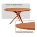 Conjunto de Mesa Redonda com Tampo em Madeira Miami e 4 Cadeiras Miami Soft Linho Palha e Cinamomo