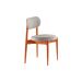 Conjunto de Mesa Redonda com Tampo em Madeira Miami e 4 Cadeiras Miami Soft Linho Quartzo e Cinamomo
