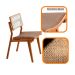 Conjunto de Mesa Retangular com Tampo Laminado Alana e 6 Cadeiras Lea Premium Linho Atacama e Imbuia